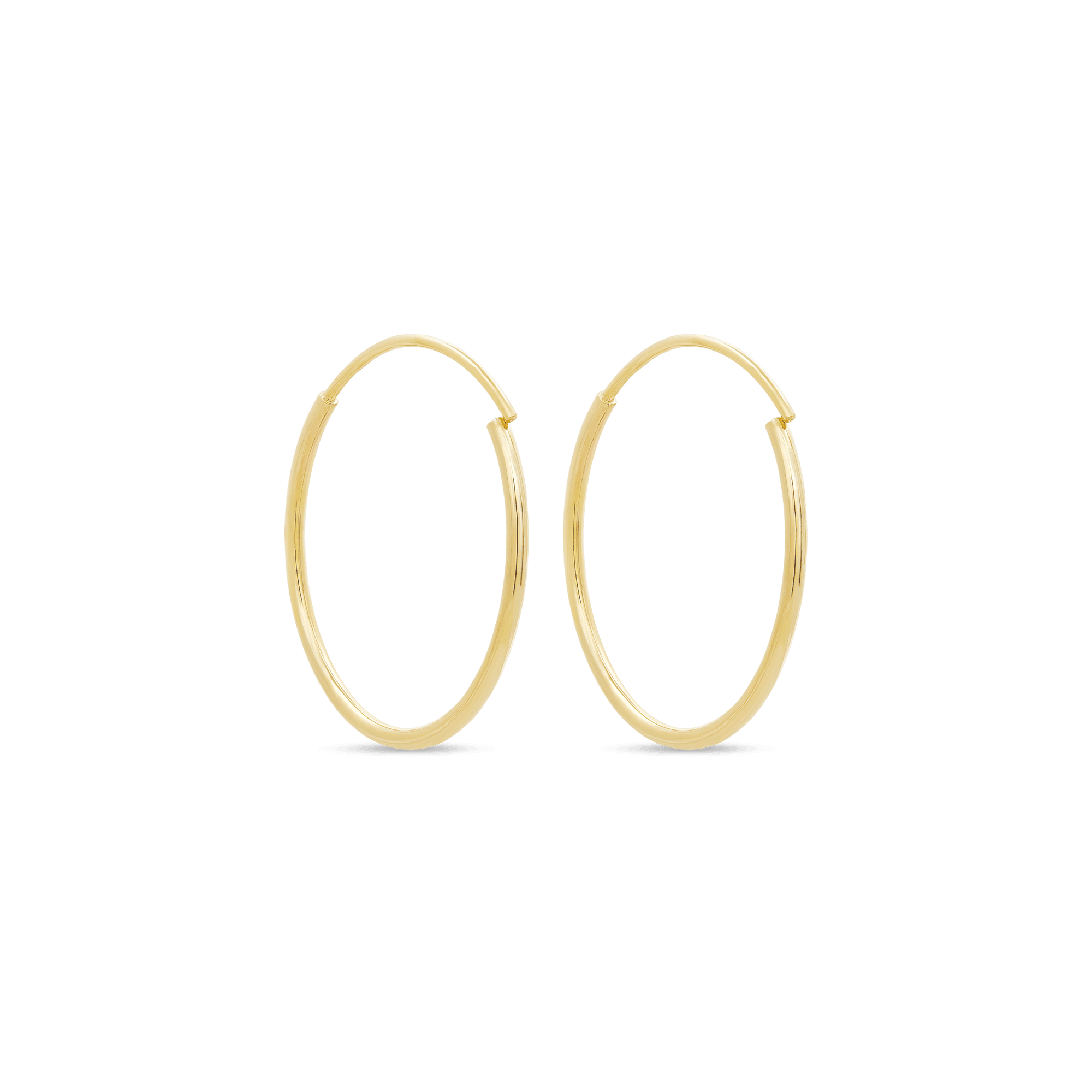 Thin endless store hoop earrings