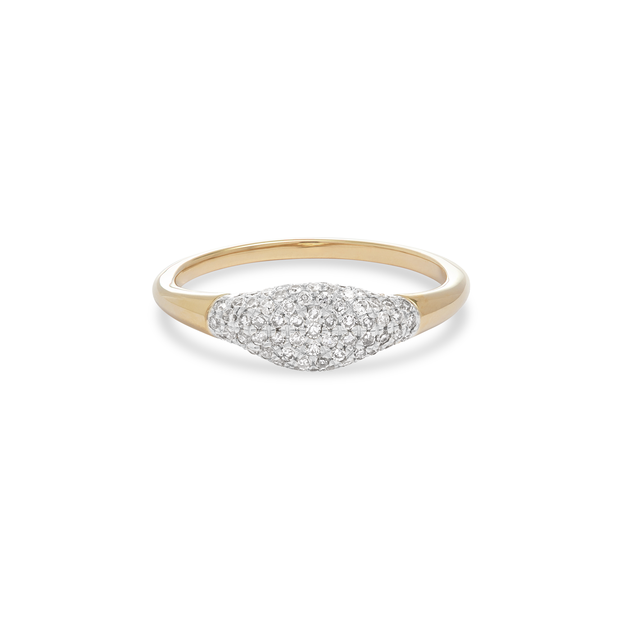 Fine Sparkle Mini Signet Ring