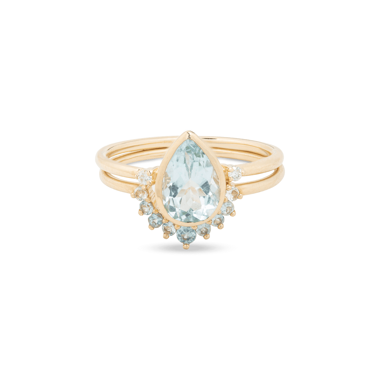 Teardrop Aquamarine Ring Set – STONE AND STRAND