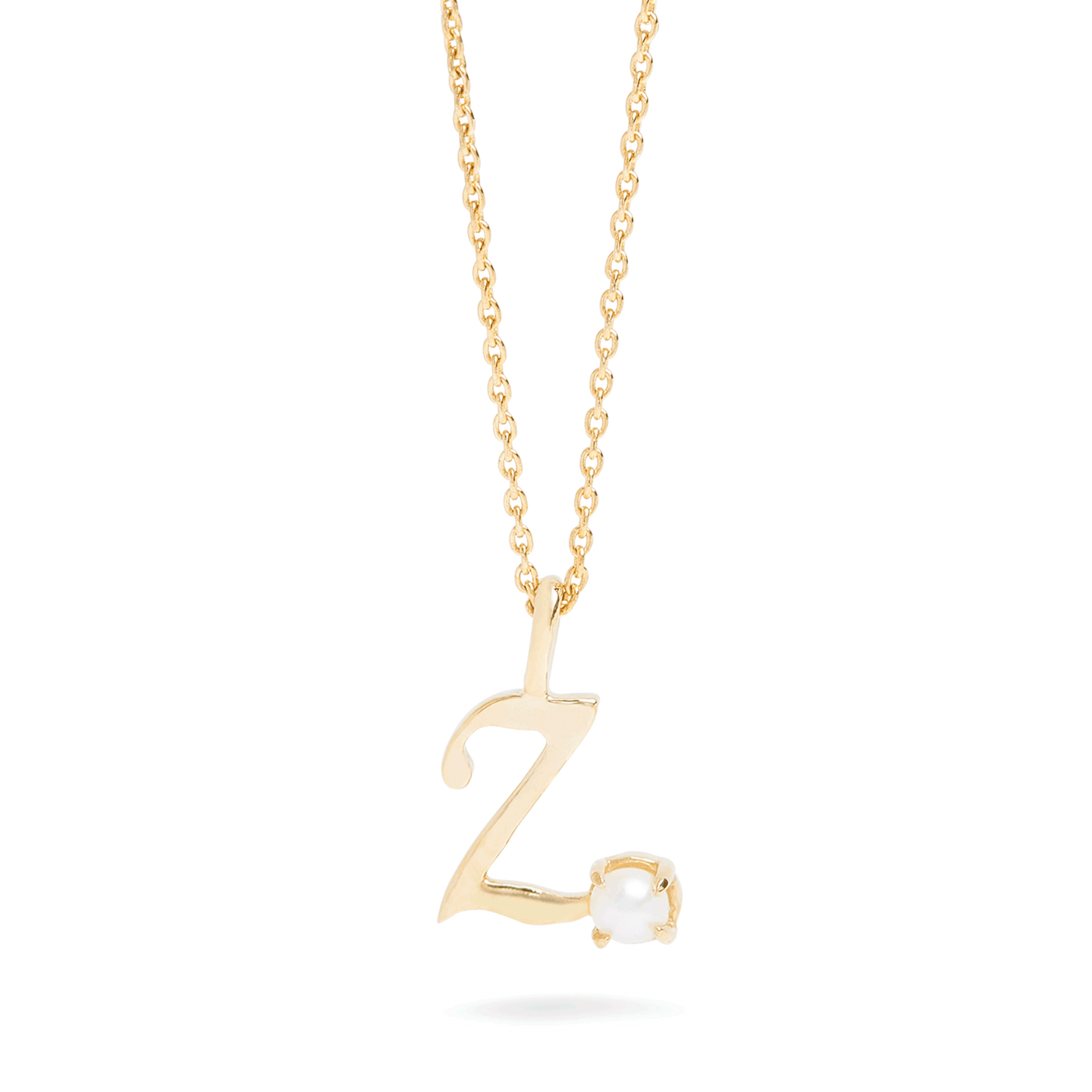 Initial Necklace 10K Solid Gold Heart Pendant Charm Letter 