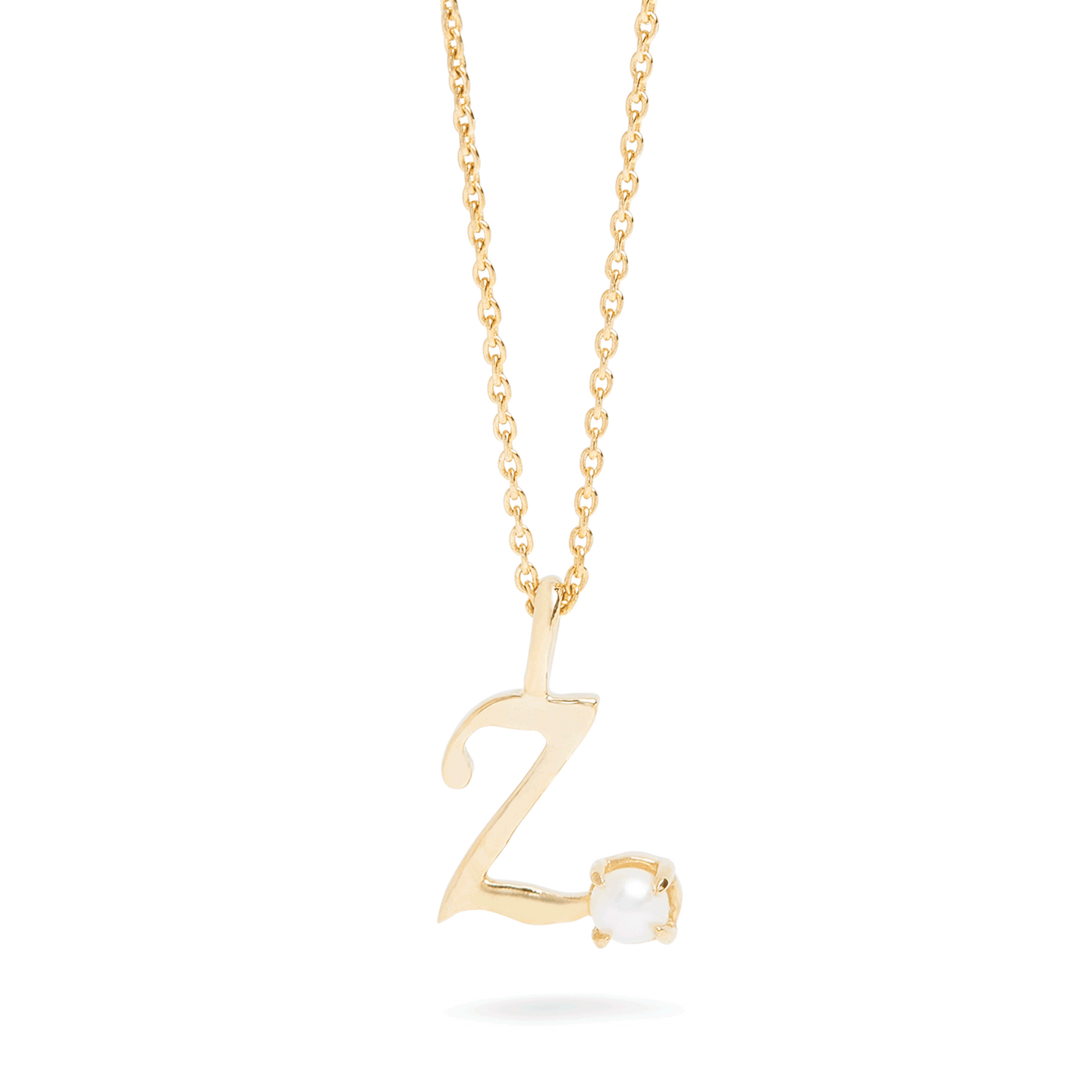 Cursive initial pendant necklace online