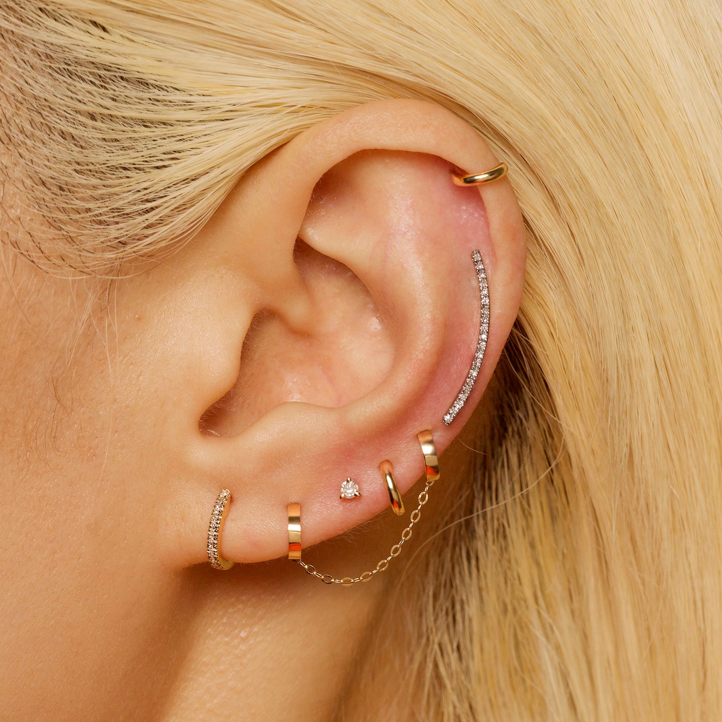 Tiny huggie earrings sale
