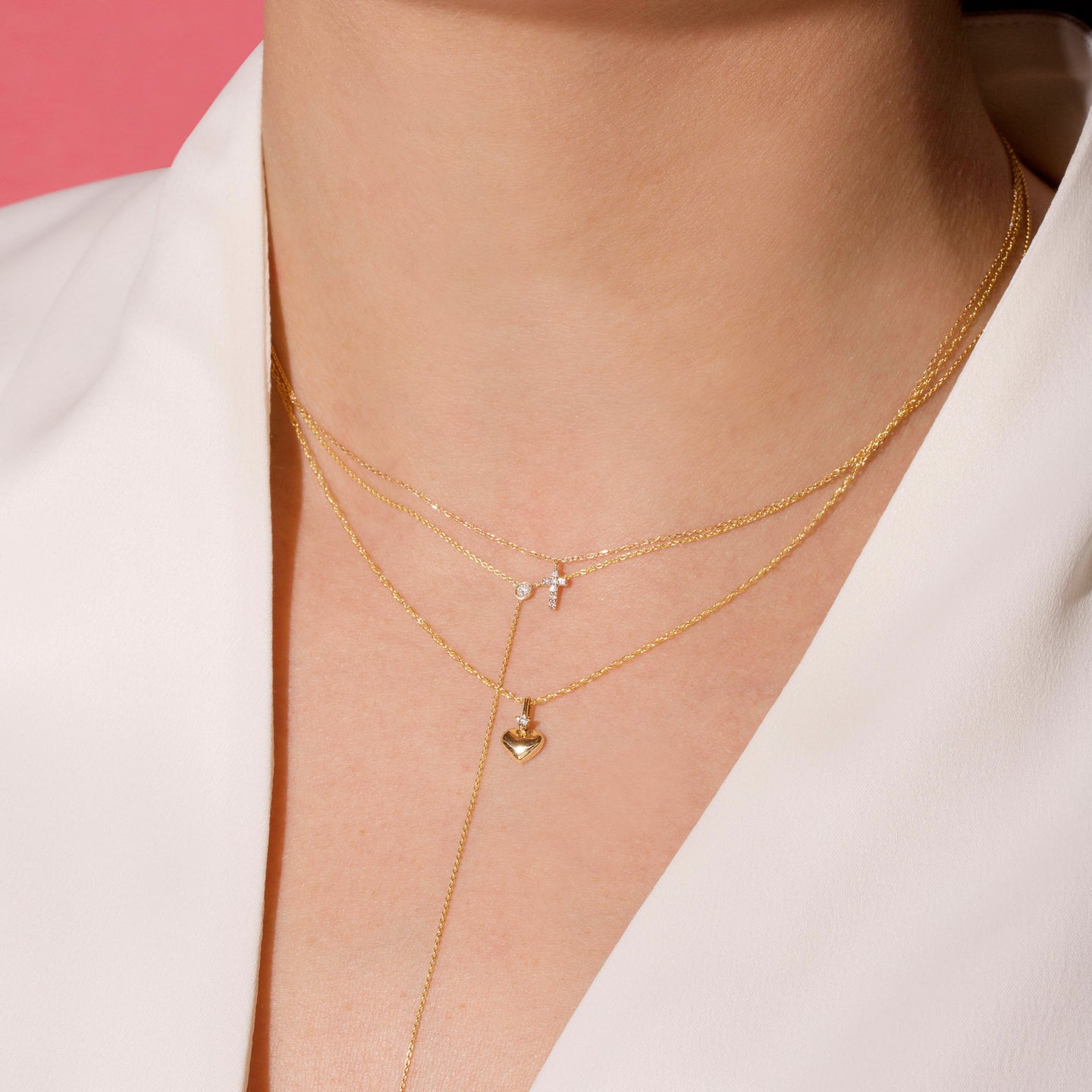 Women's Tiny Diamond Padlock Necklace