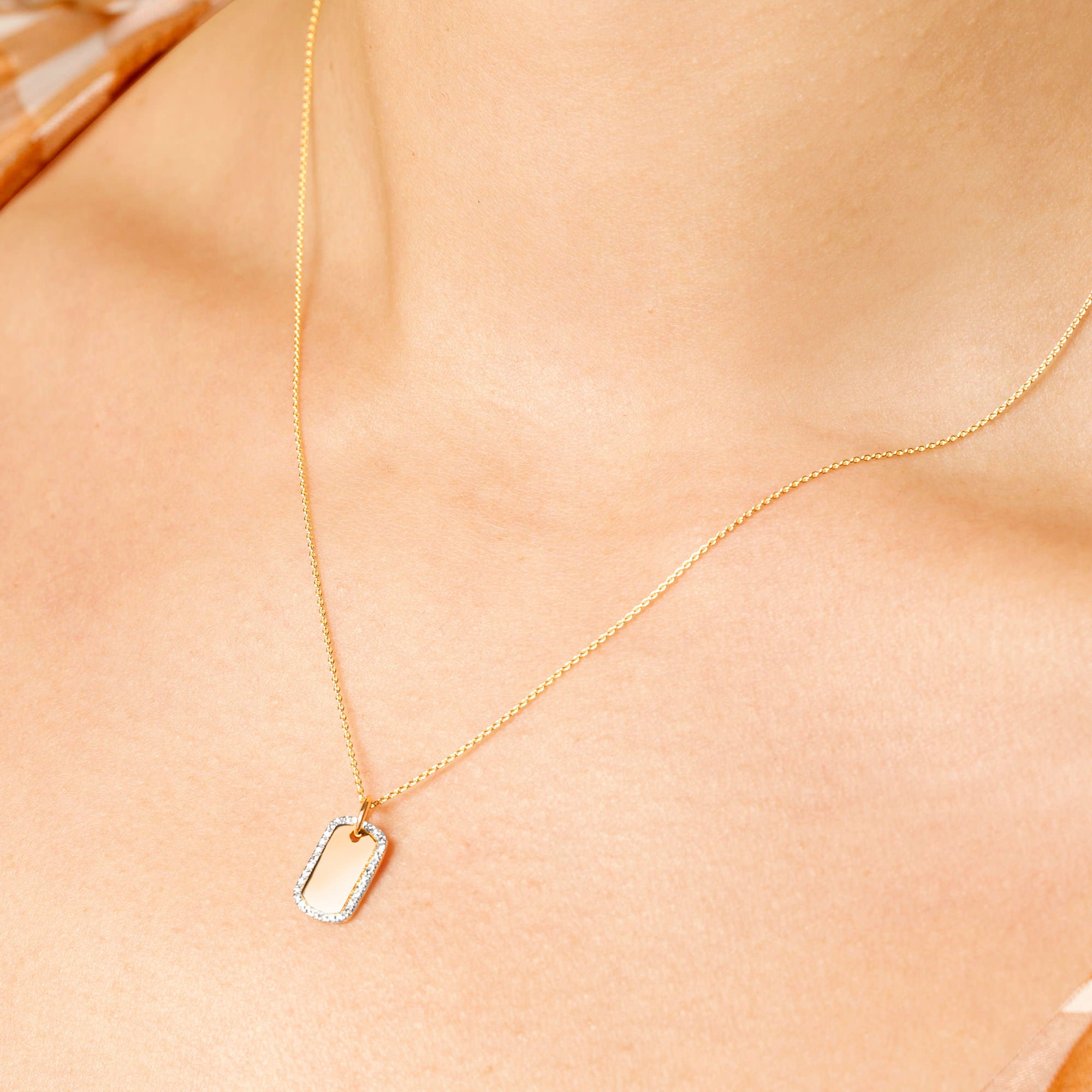Diamond dog tag sales chain
