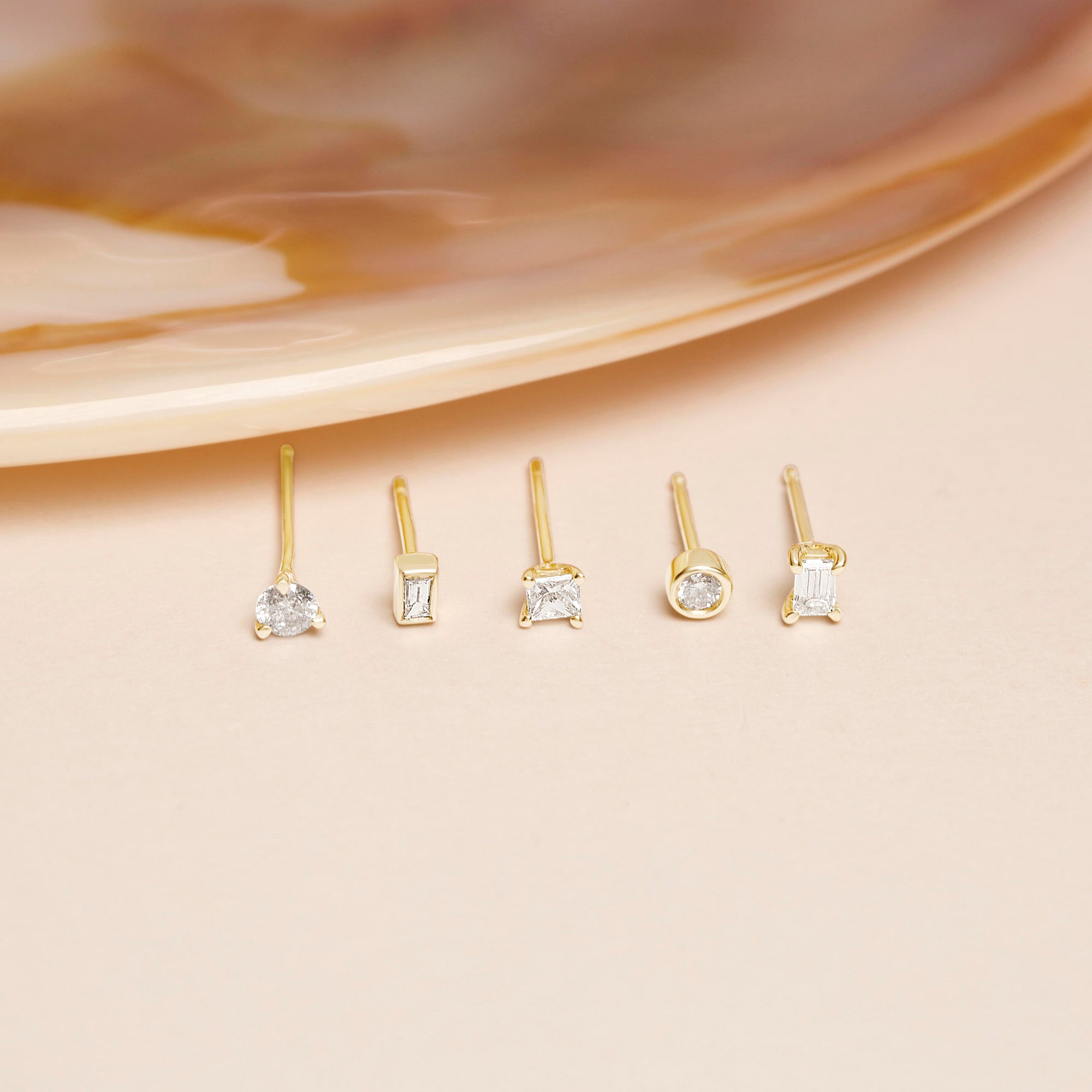Small real diamond earrings Clearance