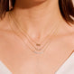 Tiny Pave Diamond Curve Bar Necklace