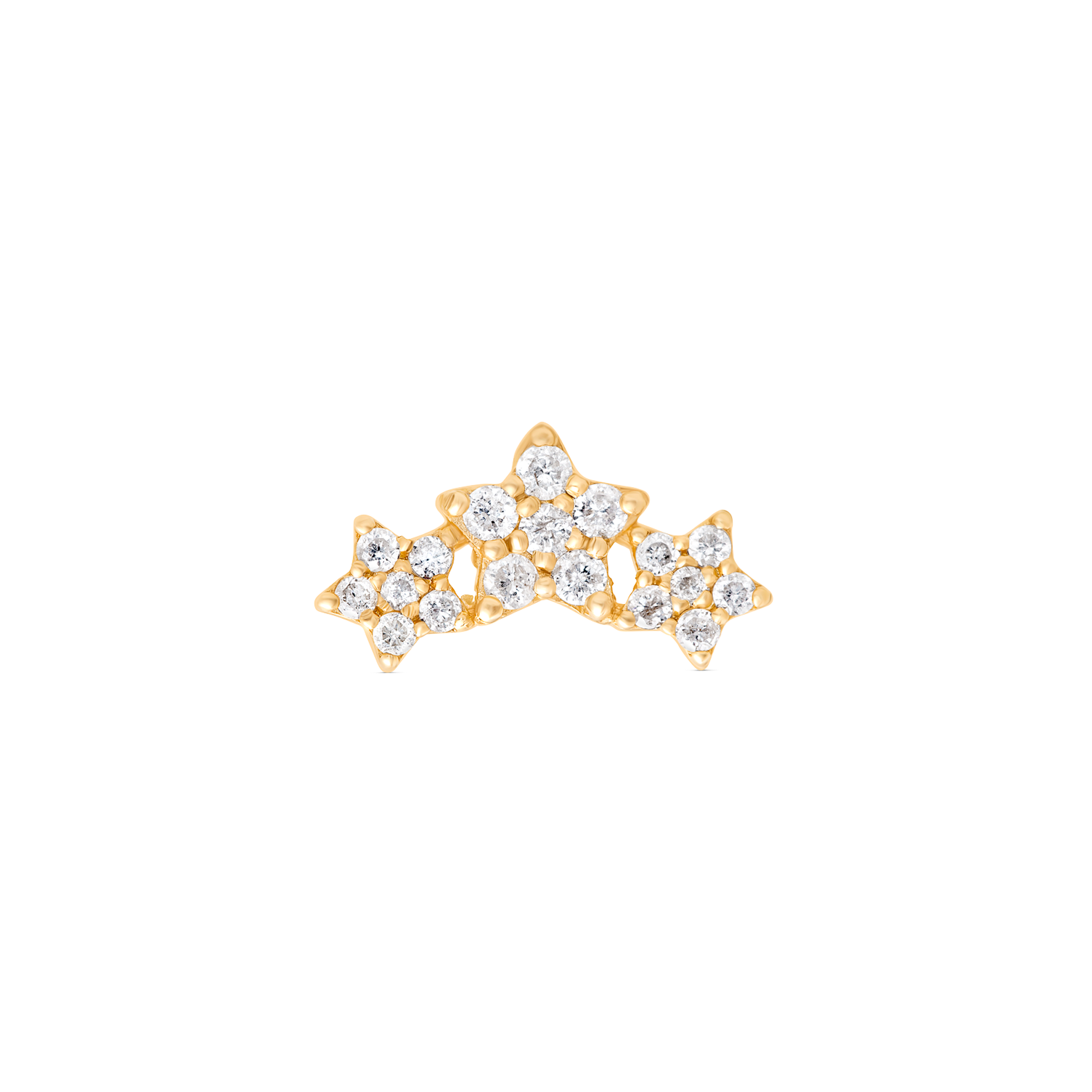 Tri-Star Diamond Piercing Earring – STONE AND STRAND Tri-Star Diamond Piercing Earring – STONE AND STRAND
