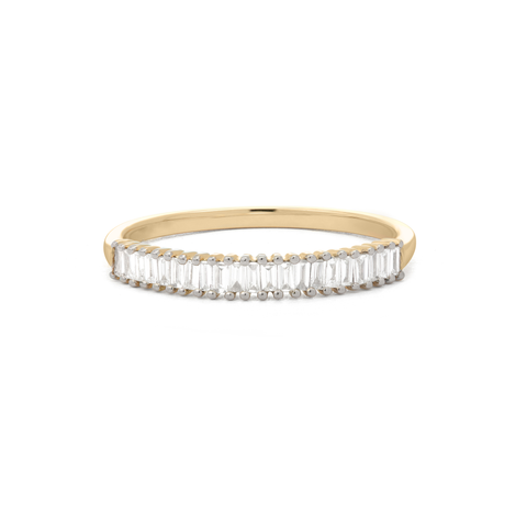 Up And Down Baguette Diamond Line Band