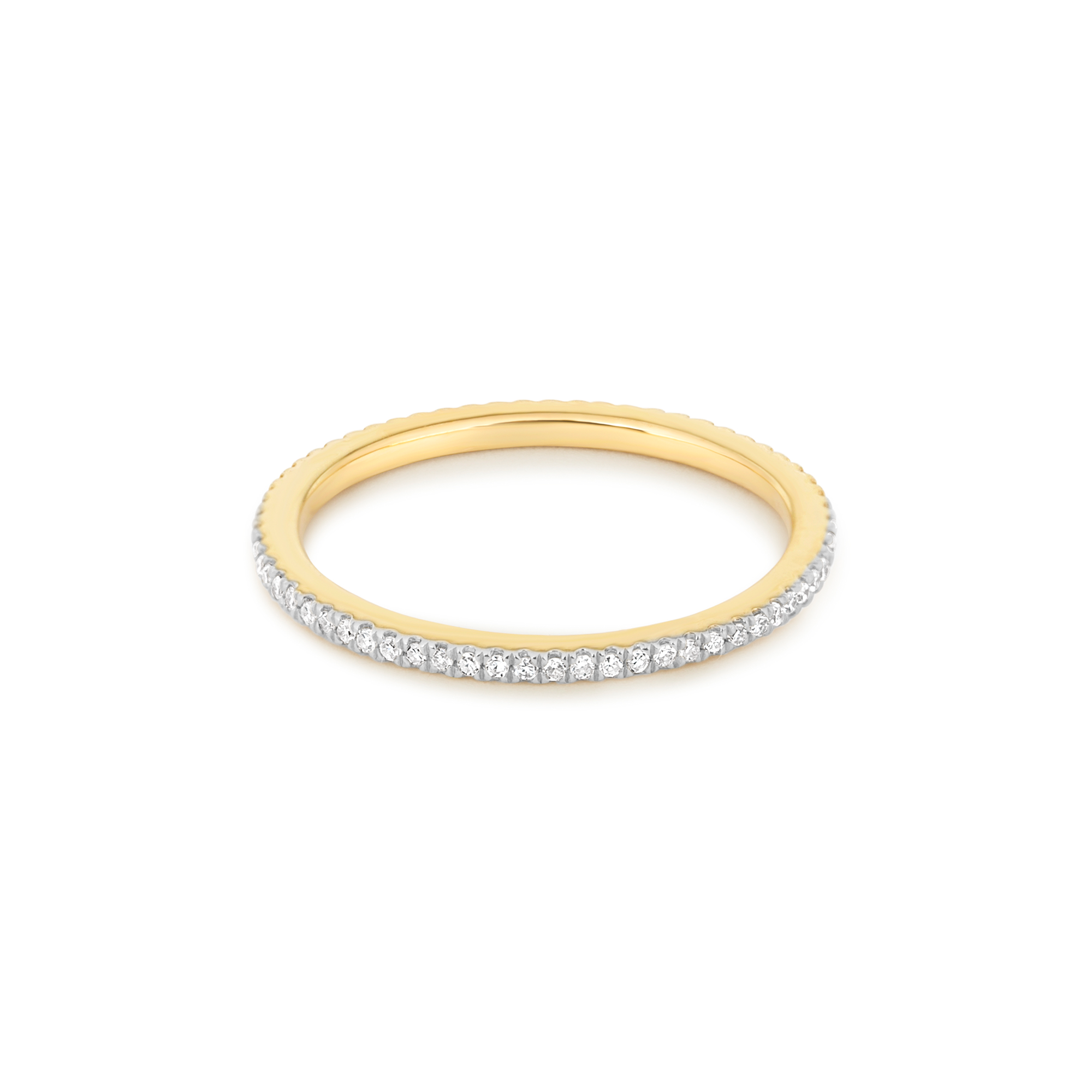 Thin white gold eternity 2025 ring