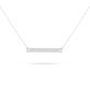Medium Horizontal Bar Necklace with Diamond
