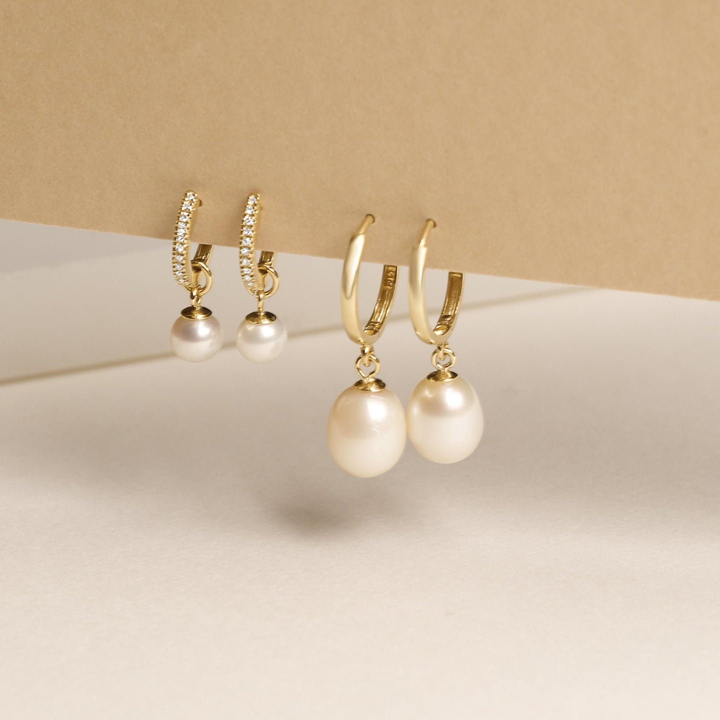 ピアス STONEHENgE 14k pearl one touch earrings Petal Pearl Jackie Earrings – Hi June Parker