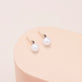 Small Pearl and Sapphire Stud Earrings