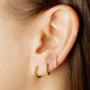 Dainty Rainbow Sapphire Pave Huggie Earrings