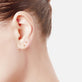 Tiny Diamond Open Huggie Earring - On body