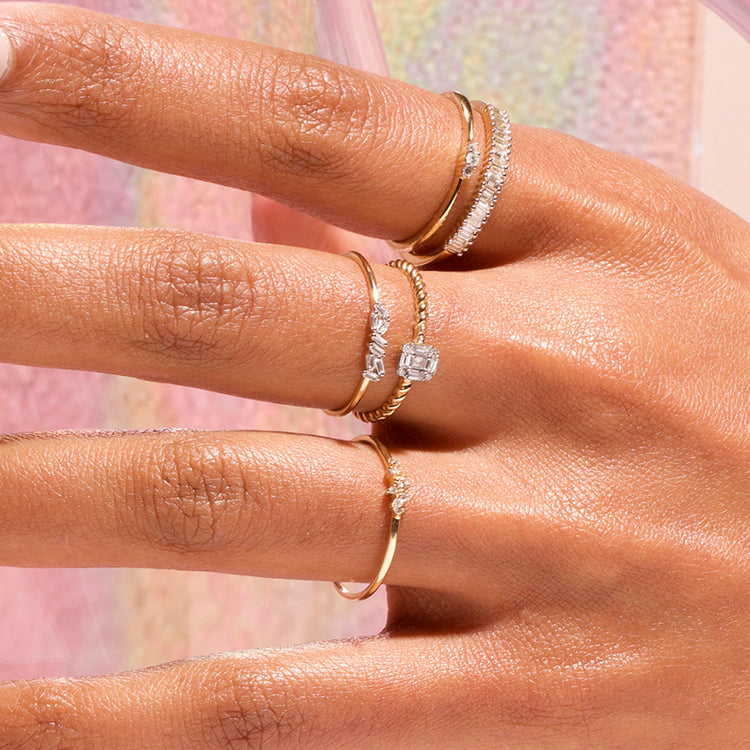 Stone and hotsell strand rings