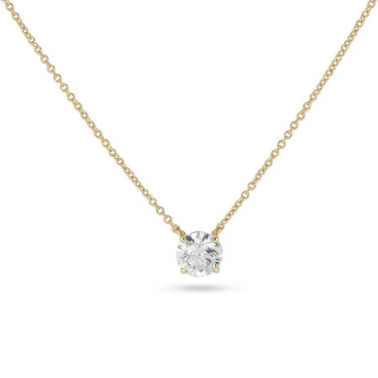 Stone and Strand 14K Yellow Gold 0.75CTW Lab-Created Classic Solitaire Necklace Front Image