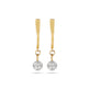 Stone and Strand 10K Yellow Gold Diamond Disco Drop Earrings Front Image