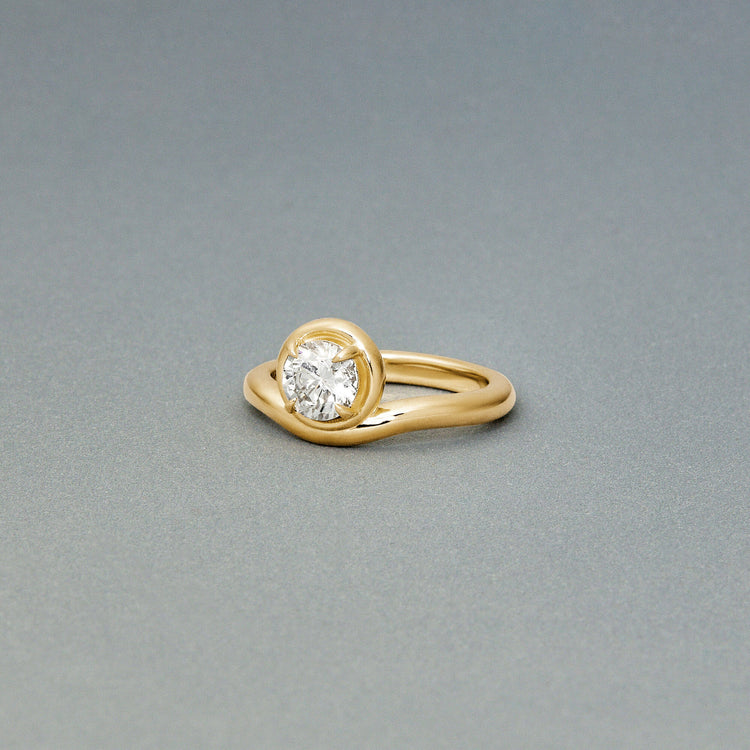 Stone and Strand 14K Yellow Gold 1CTW Lab-Created Diamond Bonbon Merge Ring Editorial Image