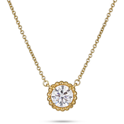 1 TCW Lab-Created Diamond Candy Solitaire Necklace