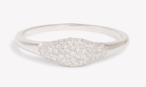 Fine Sparkle Mini Pinky Signet Ring