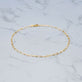 Stone and Strand 14K Yellow Gold Paperclip Anklet Editorial Image