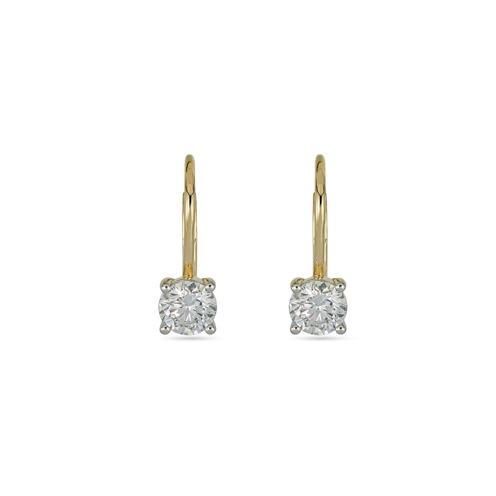 2 CTW LAB-Created Diamond Lever Back Earrings