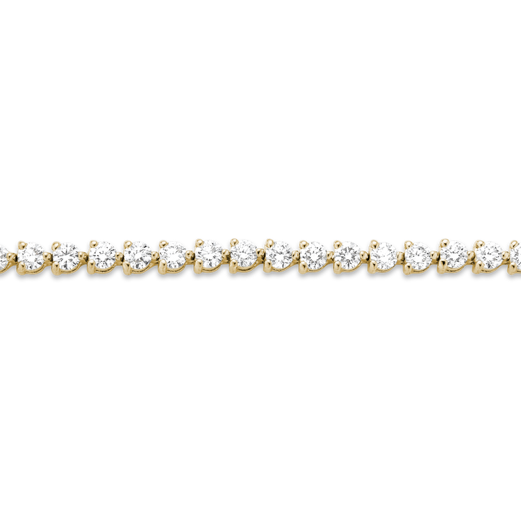 Stone and Strand 14K Yellow Gold 4-5 CTW Lab-Created Tennis Bracelet Close Up Image