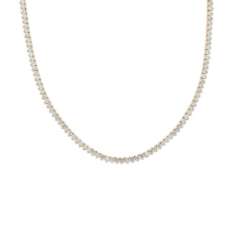 Stone and Strand 14K Yellow Gold Adjustable LAB-Created Diamond Tennis Choker Close Up Image