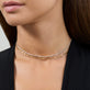 Image of 14K Yellow Gold Adjustable LAB-Created Diamond Tennis Choker with Stone and Strand Necklaces