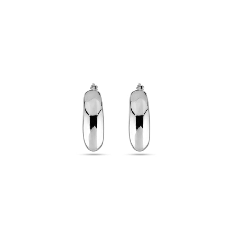 Stone and Strand Sterling Silver All Angles Silver Hoops Front Image