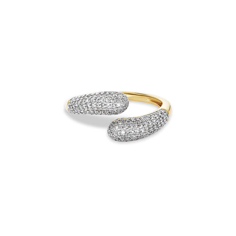 Stone and Strand 14K Yellow Gold All Diamond Hug Ring Front Image
