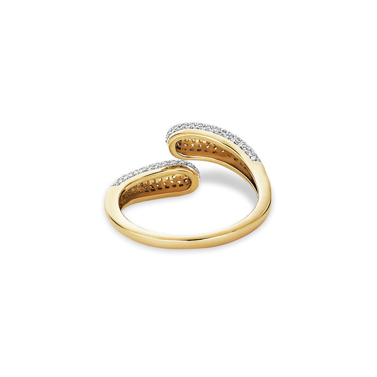 Stone and Strand 14K Yellow Gold All Diamond Hug Ring Rear Image