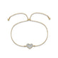 Stone and Strand 10K Yellow Gold All My Love Sparkle Heart Diamond Bracelet Front Image