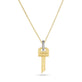 Stone and Strand 10K Yellow Gold Almost Forever Pave Key Necklace Front Image