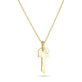 Stone and Strand 10K Yellow Gold Almost Forever Pave Key Necklace  Rear Image