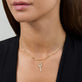 Image of 10K Yellow Gold Almost Forever Pave Key Necklace with Stone and Strand Necklaces