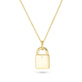 Stone and Strand 10K Yellow Gold Almost Forever Pave Lock Necklace Rear Image