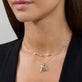 Image of 10K Yellow Gold Almost Forever Pave Lock Necklace with Stone and Strand Necklaces