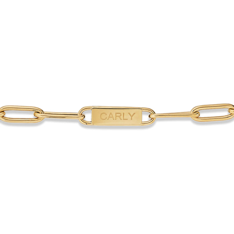 Stone and Strand 14K Yellow Gold Apollo Link Bracelet Close Up Image