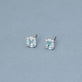Stone and Strand 14K White Gold Aquamarine Shield Of Strength Earrings Editorial Image
