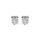 Stone and Strand 14K White Gold Aquamarine Shield of Strength Earrings Rear Image