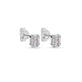 Stone and Strand 14K White Gold Aquamarine Shield of Strength Earrings Side Image