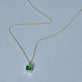 Stone and Strand 14K Yellow Gold Asscher Cut Emerald Luxe Necklace Editorial Image