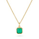 Stone and Strand 14K Yellow Gold Asscher Cut Emerald Luxe Necklace Front Image