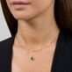 Image of 14K Yellow Gold Asscher Cut Emerald Luxe Necklace with Stone and Strand Necklaces