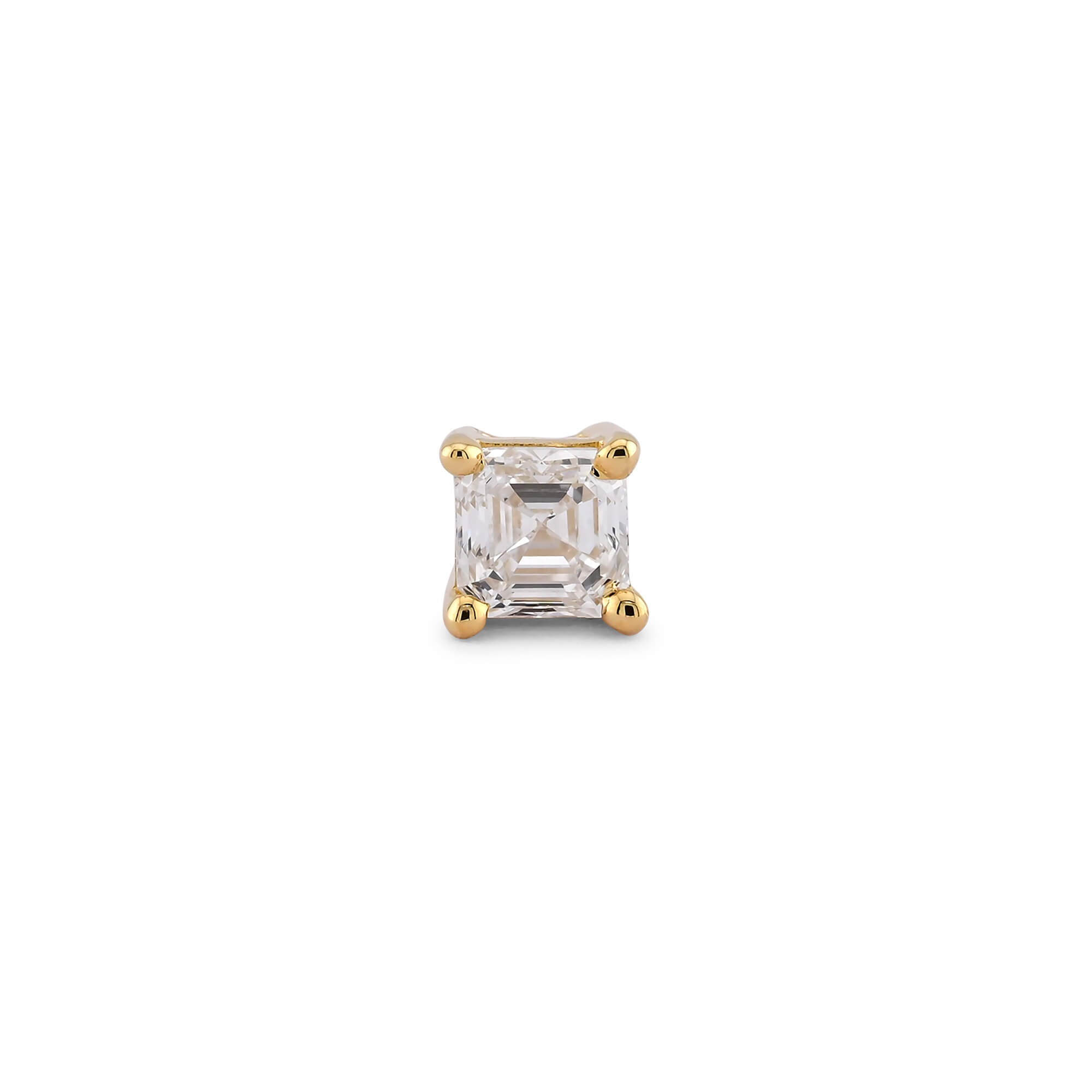 LAB-Created Asscher Luster Stud