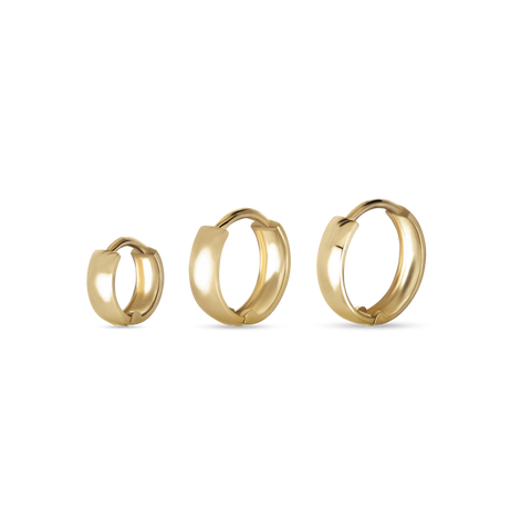 Stone and Strand 10K Yellow Gold All You Need Huggies Side Image