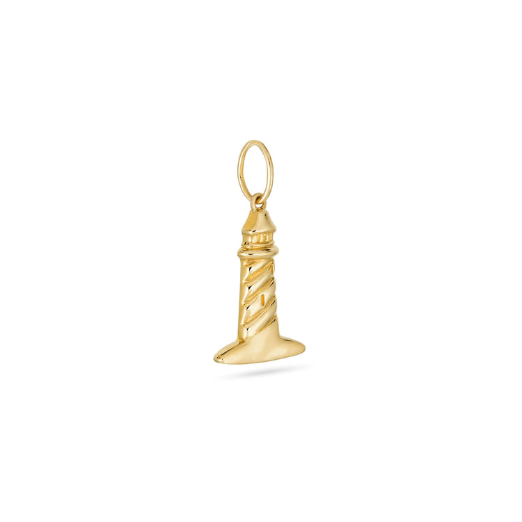 Stone and Strand 10K Yellow Gold Back To Shore Lighthouse Charm Side Image