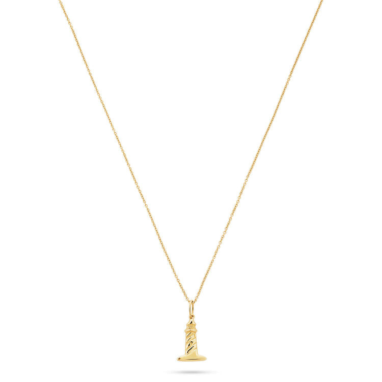 Stone and Strand 10K Yellow Gold Back To Shore Lighthouse Necklace Image