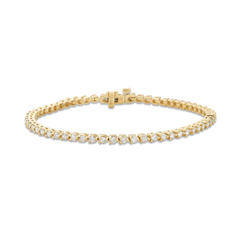 Stone and Strand 14K Yellow Gold Baseline Eternity Tennis Bracelet Front Image